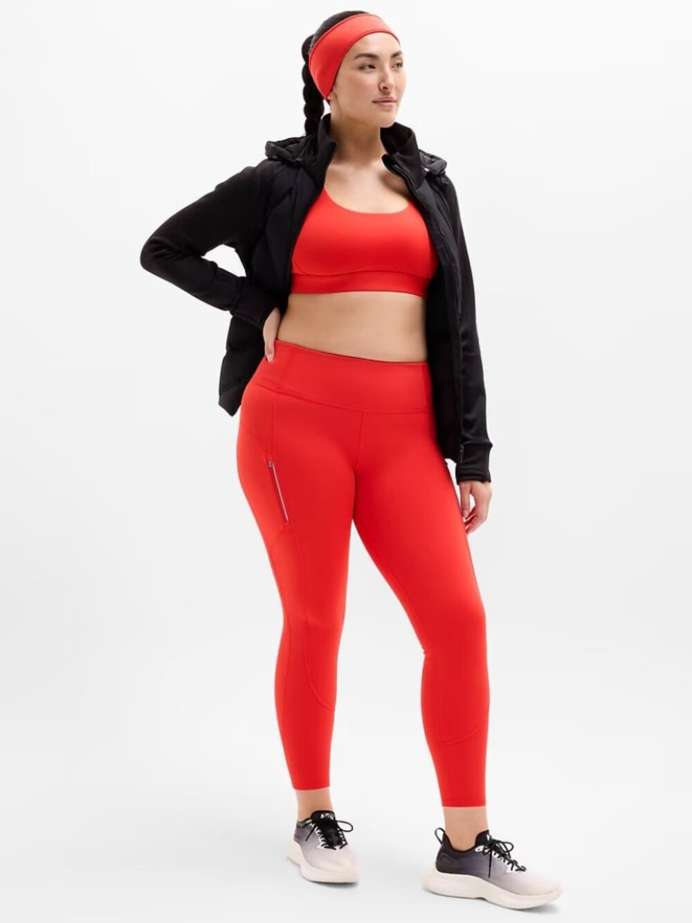 New Athleta SP Rainier High Rise Legging Cardinal Red Small Petite - Picture 4 of 6